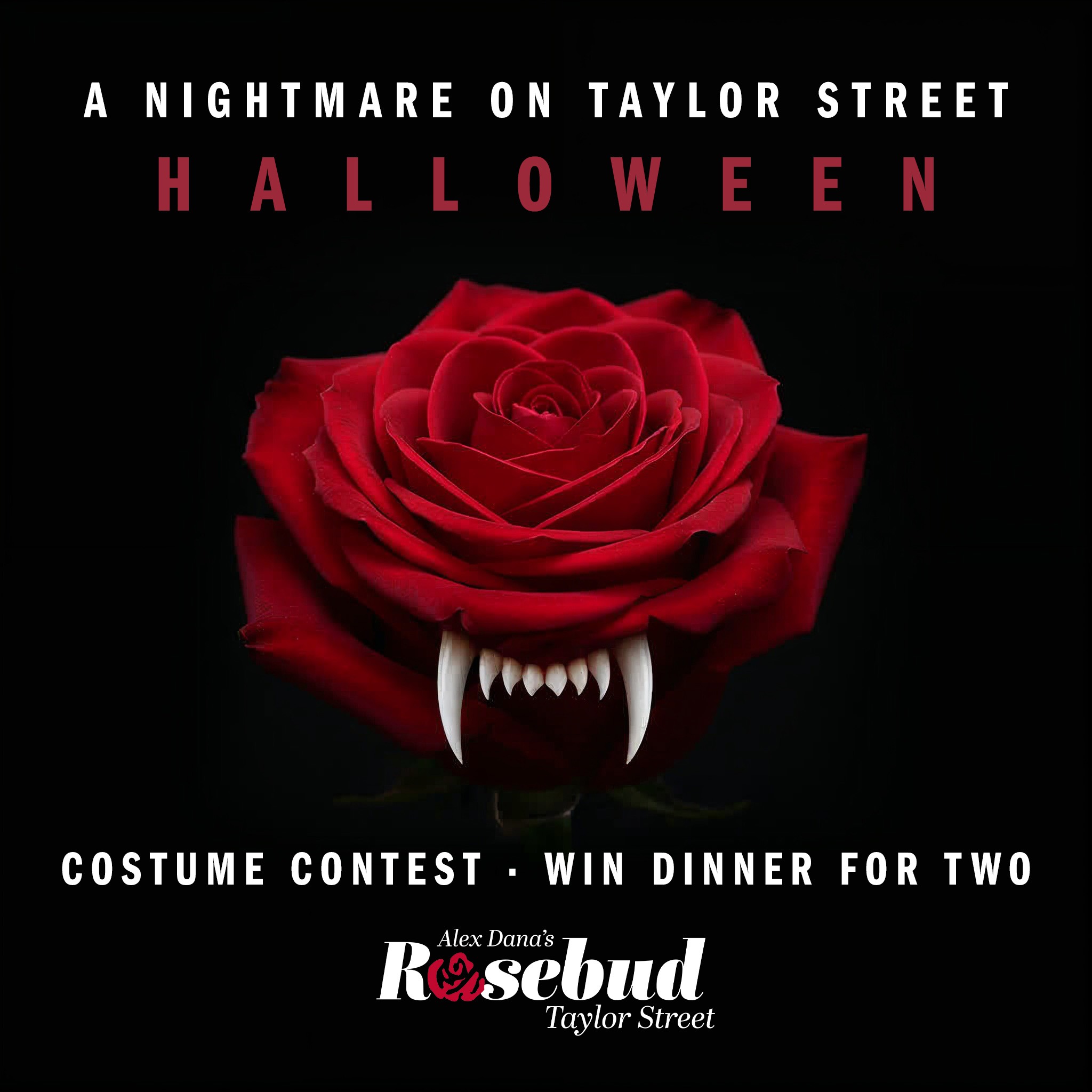 Rosebud Hallowen With Text